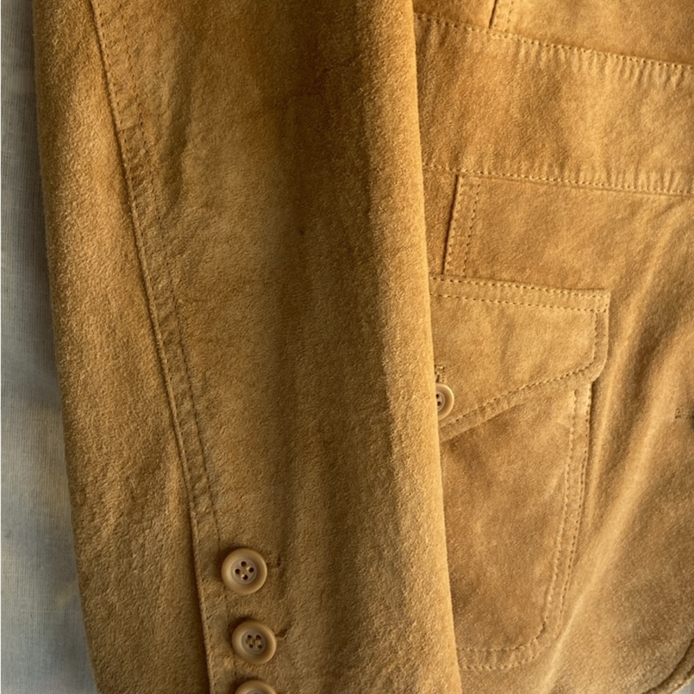 Liz Claiborne Suede Leather Jacket in Camel Brown - Picture 2 of 6